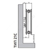 Радиатор стальной панельный Compact C тип 21 H=400мм бок/п RAL 9016 (белый) Heaton Plus