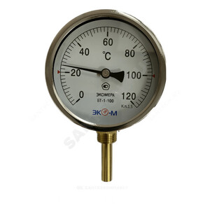 Термометр биметаллический Дк63 радиальный 120С БТ-1-63 ЭКОМЕРА